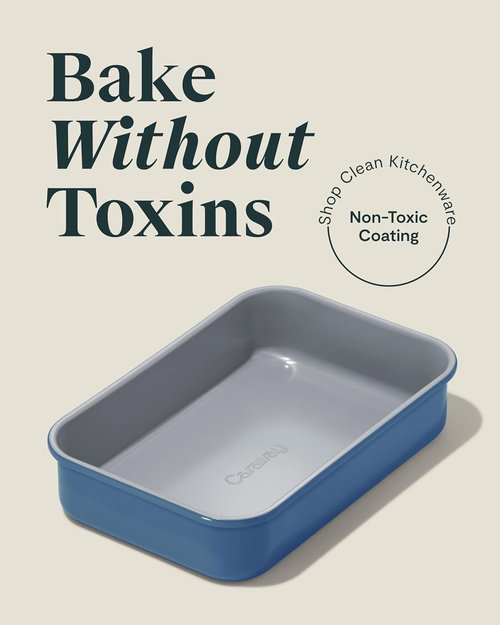 Caraway Nonstick Baking Pan - 9” x 6.5” Deep Ceramic Dish | Non-Toxic, PTFE & PFOA Free - Slate Color