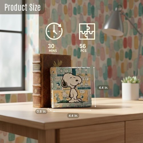 Hands Craft Peanuts Jigsaw Puzzle - Mini Collectible Puzzle Featuring Classic Comic Strip Artwork | 56 Pieces