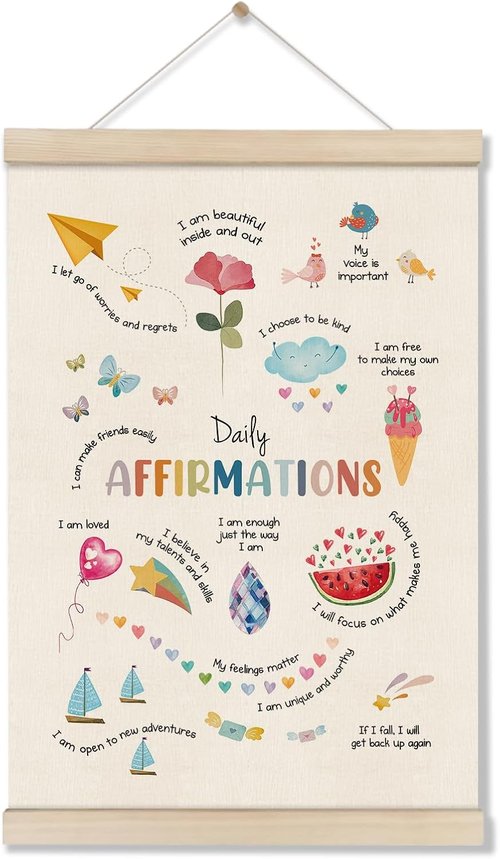 Doi-Lanee Mental Health Poster Frame - Affirmation Wall Decor for Therapy Offices | 16x12 Inch