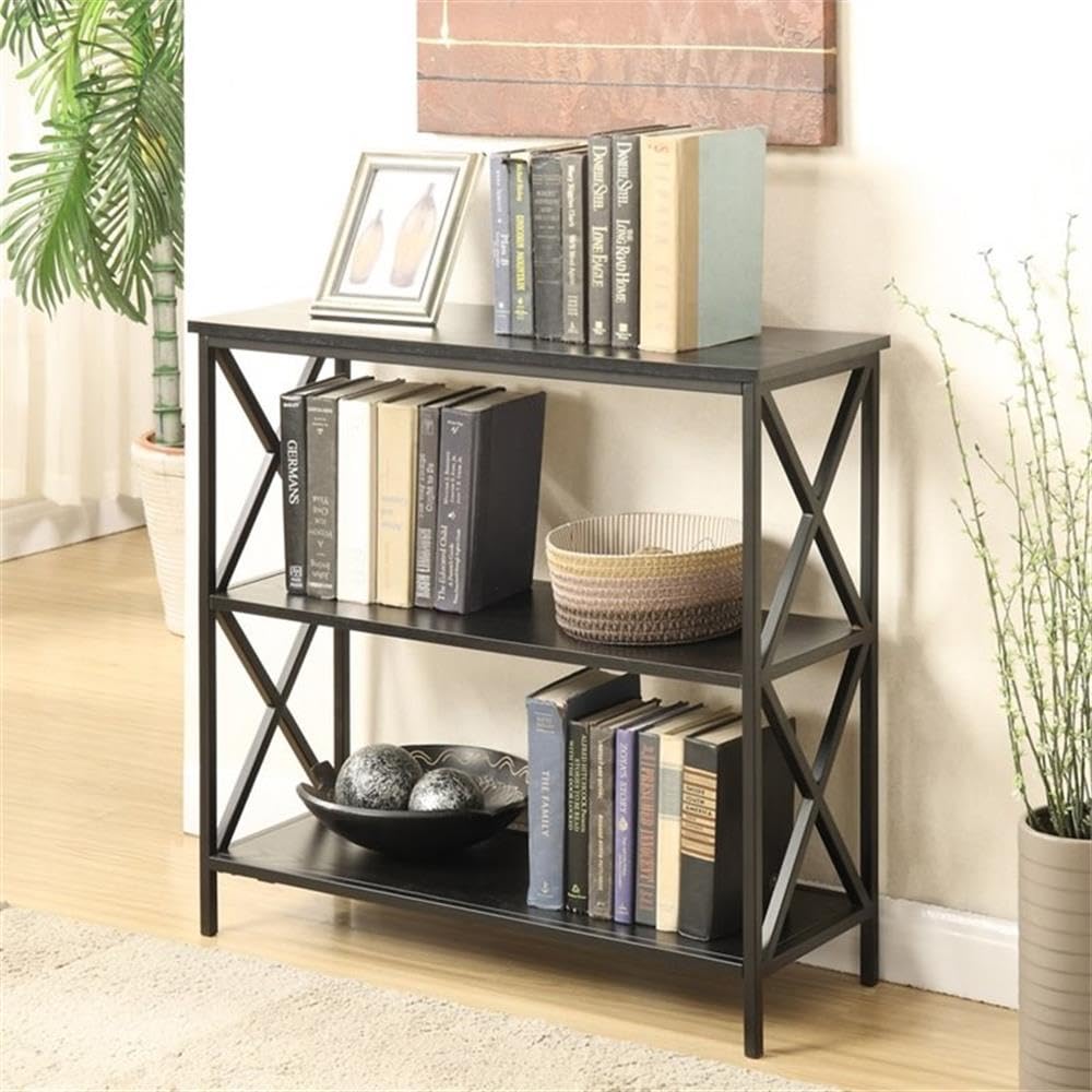 Convenience Concepts Tucson 3 Tier Bookcase, Black