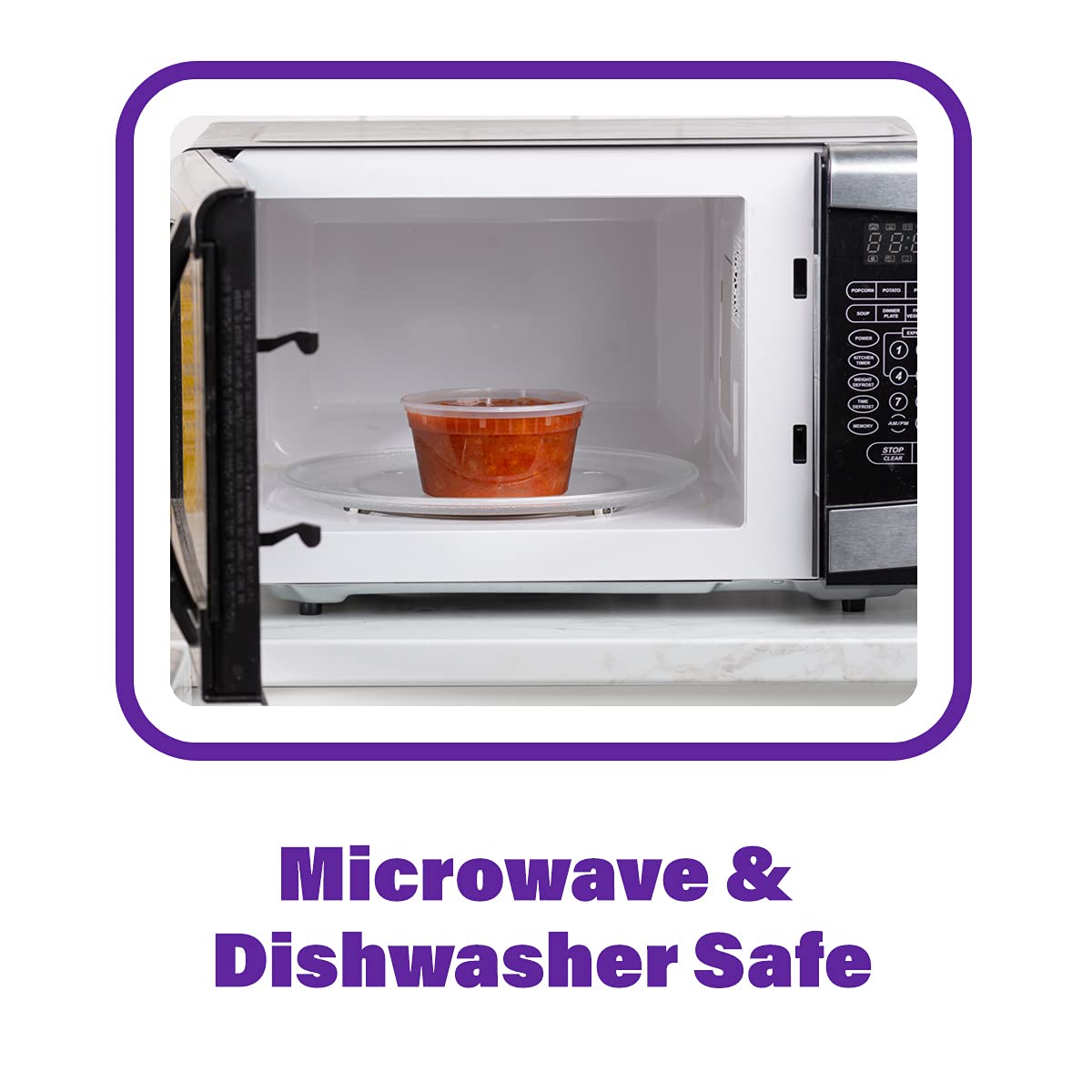 Pantry Value [12 oz. - 48 Count Plastic Food Storage Deli Containers with Lids - Perfect for Storing Soups, Sauces, and Snacks