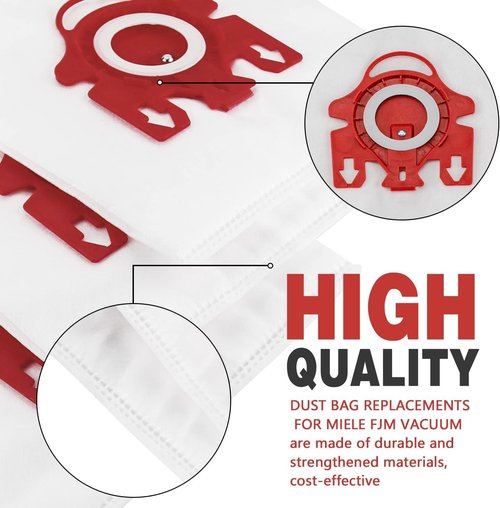 Miele 3D Airclean Dust Bags - Replacement for FJM Vacuum Series | Pack of 10 with Filters