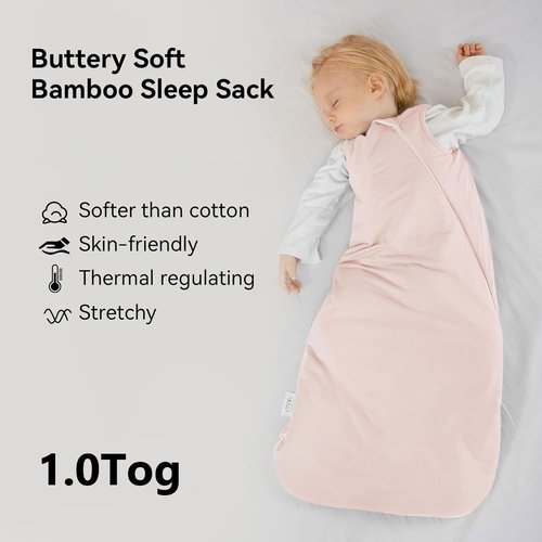 BubblePanda Bamboo Sleep Sack | Soft 2-Way Zipper Toddler Blanket for Infants 0-6 Months