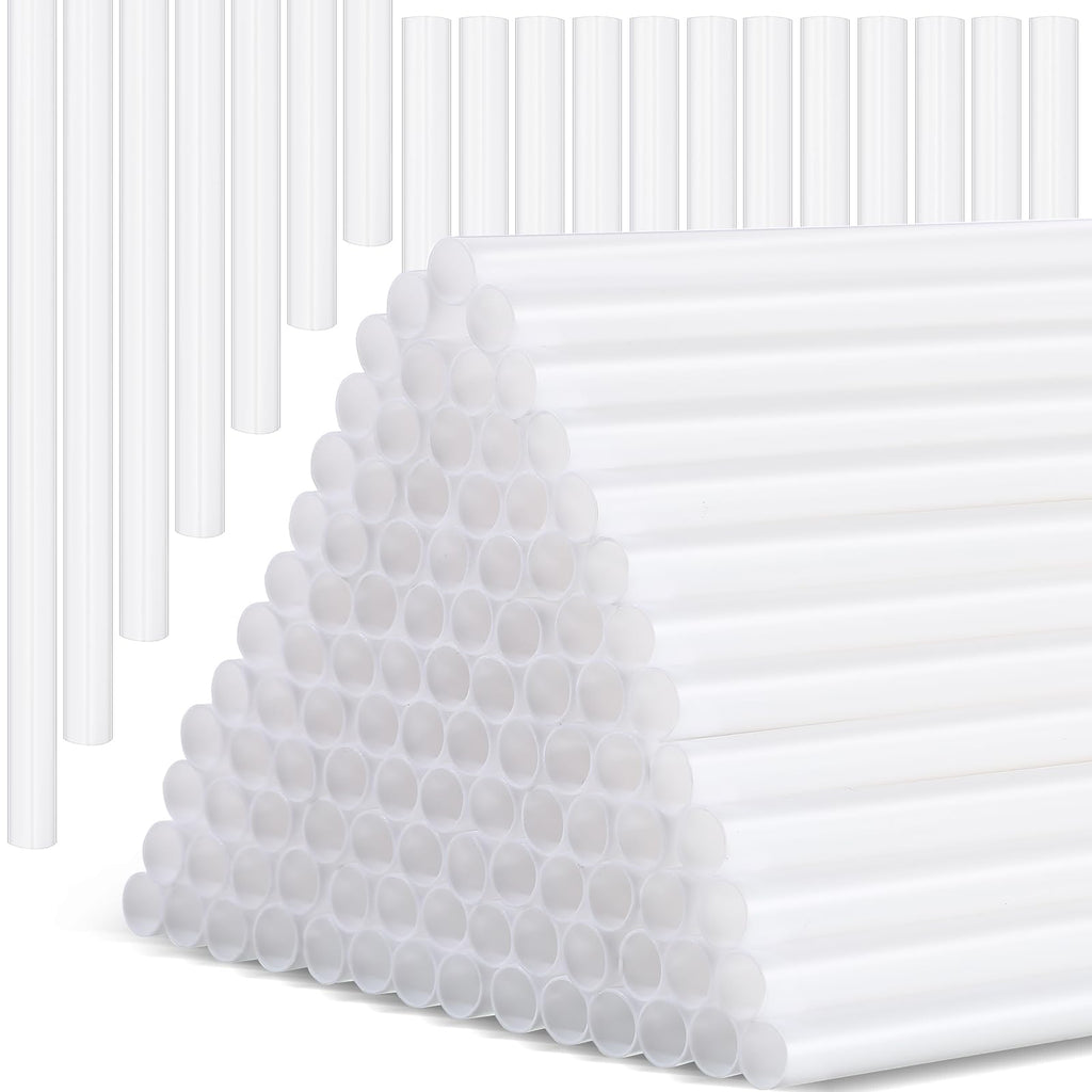 Mumufy 200 Pieces White Plastic Cake Dowel Rods Bulk for Tiered Cake Construction and Stacking Supporting Cake Support Rod Cake Round Dowels Straws 0.4 Inch Diameter 9.5 Inch Length