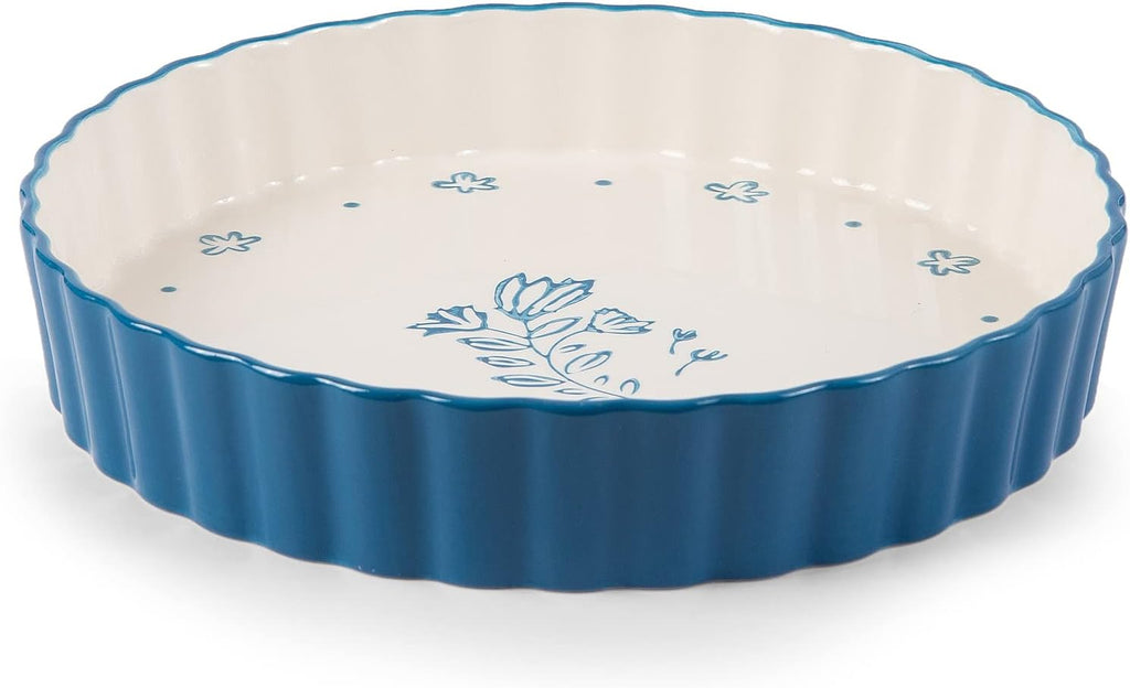 Wisenvoy Ceramic Pie Pan - 9 Inch Deep Dish Tart Pan for Perfect Quiches & Pies