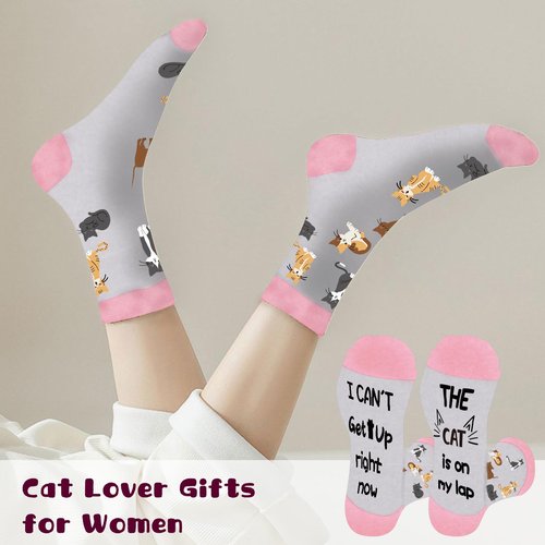 emzrivo Cat Lover Gifts for Women, Cats Mom Gifts for Mothers Day Birthday Christmas, Cat Gift for Women Crazy Cats Lady Essentials(Black)