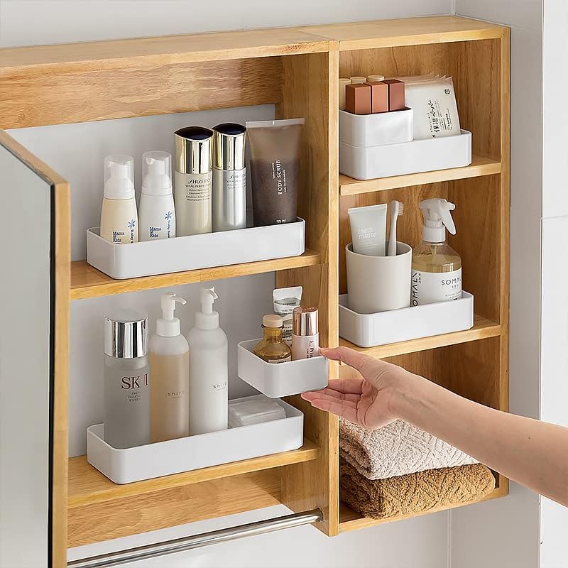 RAUVOLFIA Drawer Organizers Set - 3 Versatile Trays for Bathroom, Vanity, Makeup & Kitchen Storage