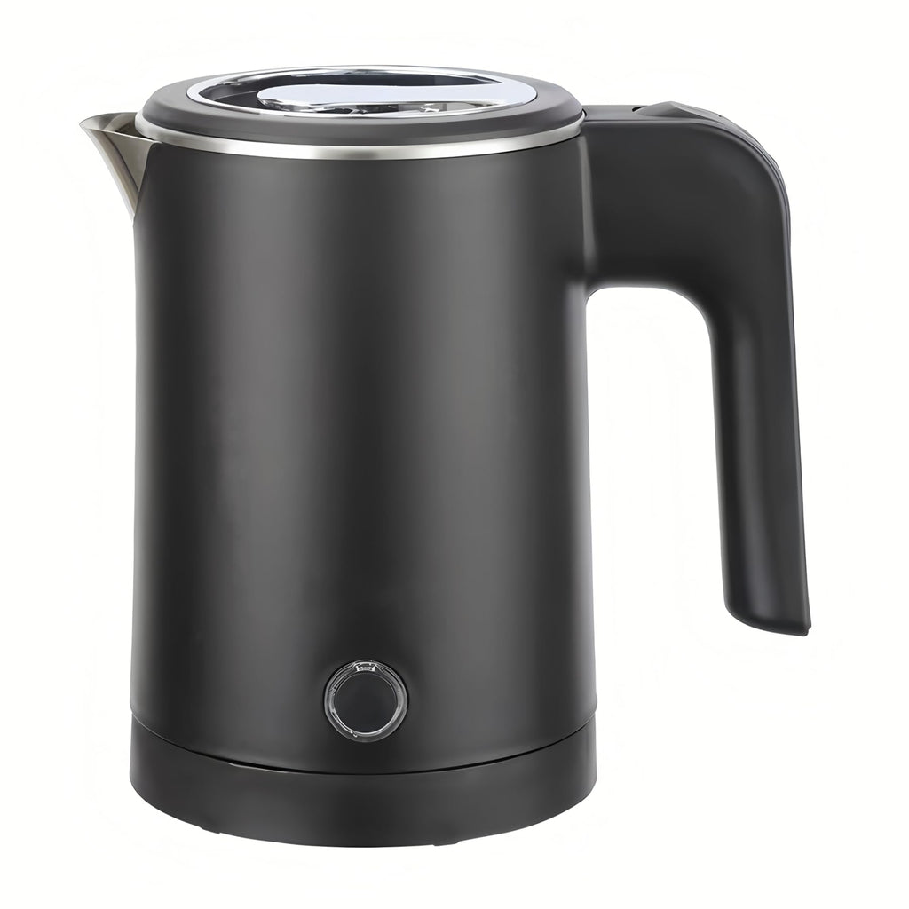 0.6L Small Electric Kettle Stainless Steel, 20oz Portable Travel Electric Tea Kettle, Mini Hot Water Boiler Heater for Business Trip, Camping, Travel, Office (Black)