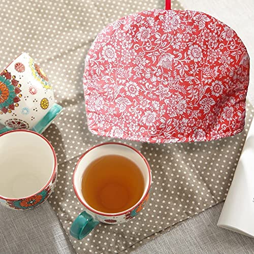 Cotton Teapot Cosy - Insulated Vintage Printed Tea Pot Warmer Cover