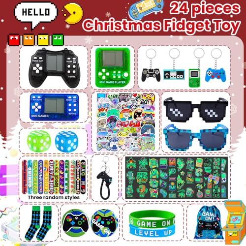 Video Game Advent Calendar - 24 Day Christmas Countdown Toy Set for Kids