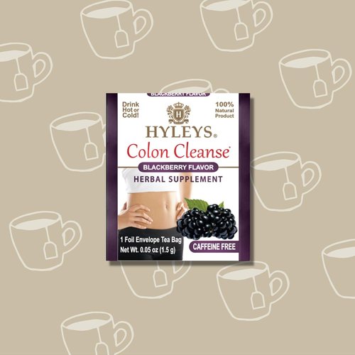 Hyleys Colon Cleanse Tea Variety Pack – Cranberry, Blackberry, Acai Berry, and Goji Berry Flavors – 100 Tea Bags