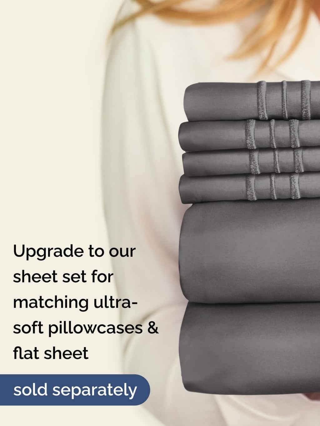 Regine Switzerland Extra Deep Queen Fitted Sheet - Ultra Soft, Wrinkle-Free - Fits 18-24 Inch Mattresses - Dark Grey