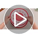 Lallisa Snowflake 3-Tier Christmas Cake Stand 10/9/7 in Blue & White Ceramic with Gold Frame