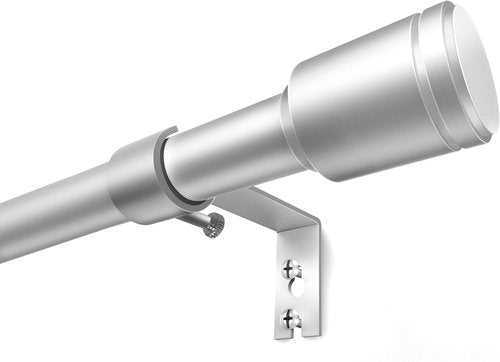 Adjustable Silver Curtain Rods by [Brand Name] | 30-60 Inch for 30-54 Inch Windows | 2 Pack
