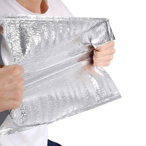Smilco Reusable Insulation Bags Thermal Box Liners Metalized Liners Lunch Food Box Shopping Bag Insulated Lining Waterproof Insulation Package (25 Pack/ 8 In x 11 In)