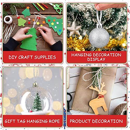 Silver Christmas Ornament Hangers 200 Pack 10.6in Holiday Tree Decorations