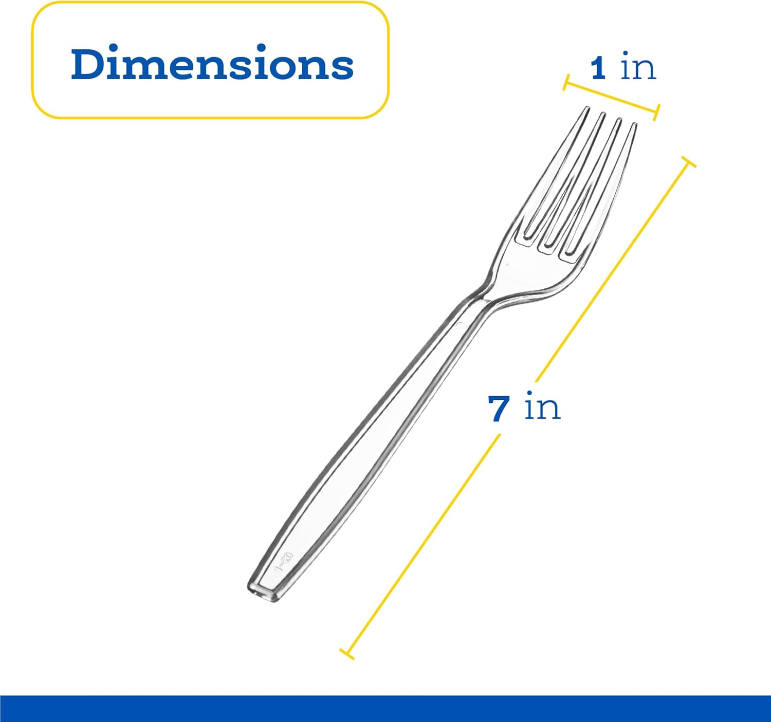 Plasticpro Heavyweight Disposable Clear Plastic Cutlery - 100 Count Forks for Convenient Dining