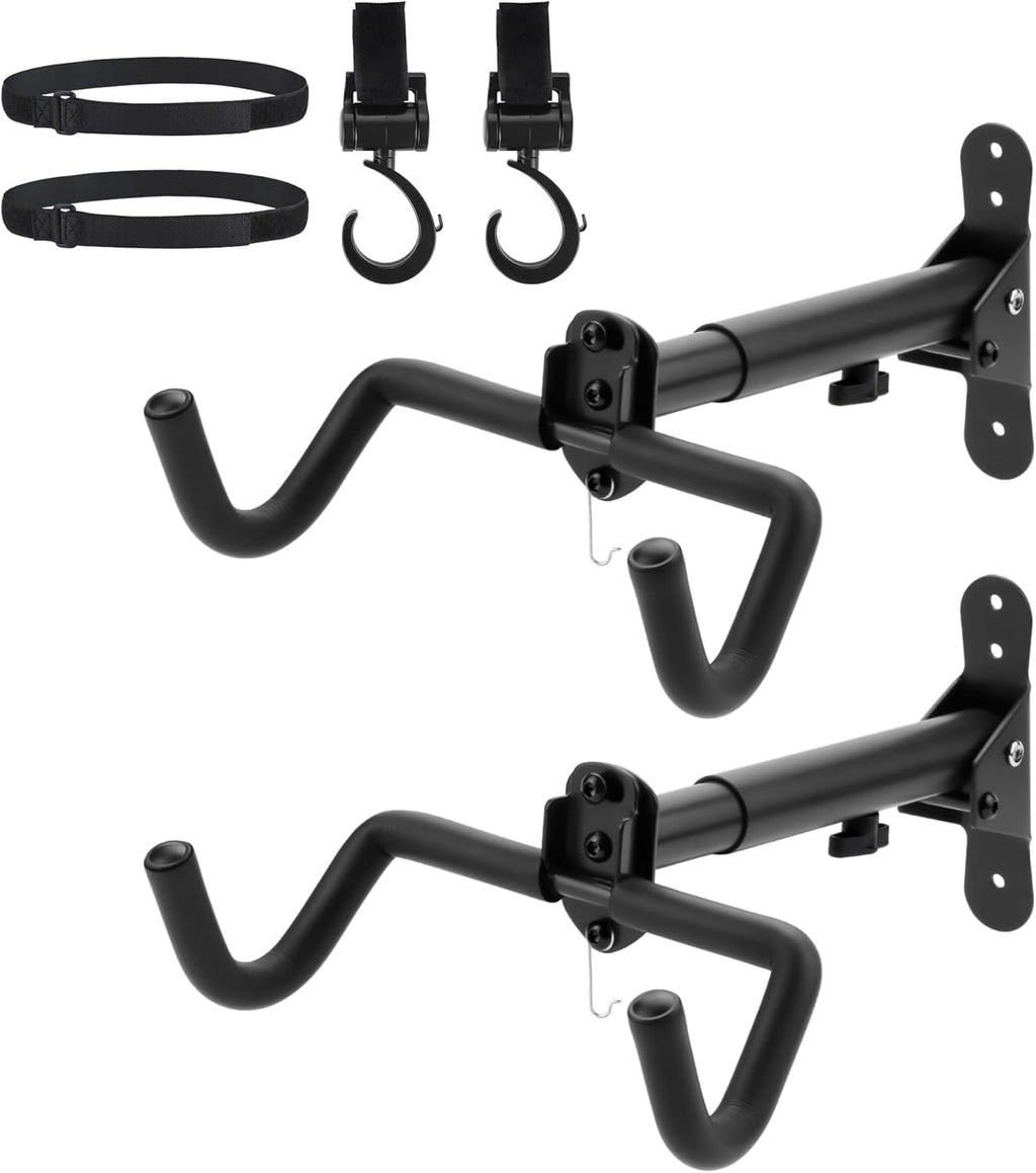 Skiennix Bike Rack - Durable Wall Mount Bicycle Storage Hanger | 2-Pack for Indoor Use
