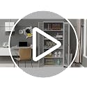 71-Inch Locking Glass Display Cabinet with 4 Adjustable Shelves, White