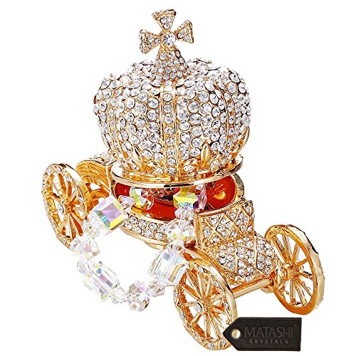 Matashi Hand-Painted Trinket Box for Mom with Crystals - Crown Carriage