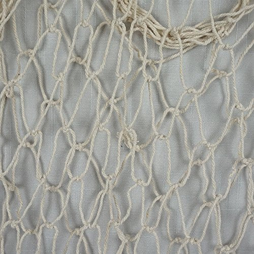 Decorative White Fishing Net, 79 x 39 Inch Nautical Wall Decor