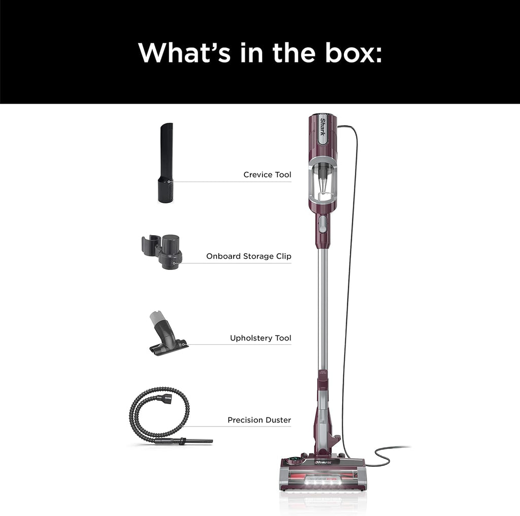 Shark HZ702 Ultralight PetPro Corded Stick Vacuum - PowerFins & Odor Neutralizer Technology | Wine Purple