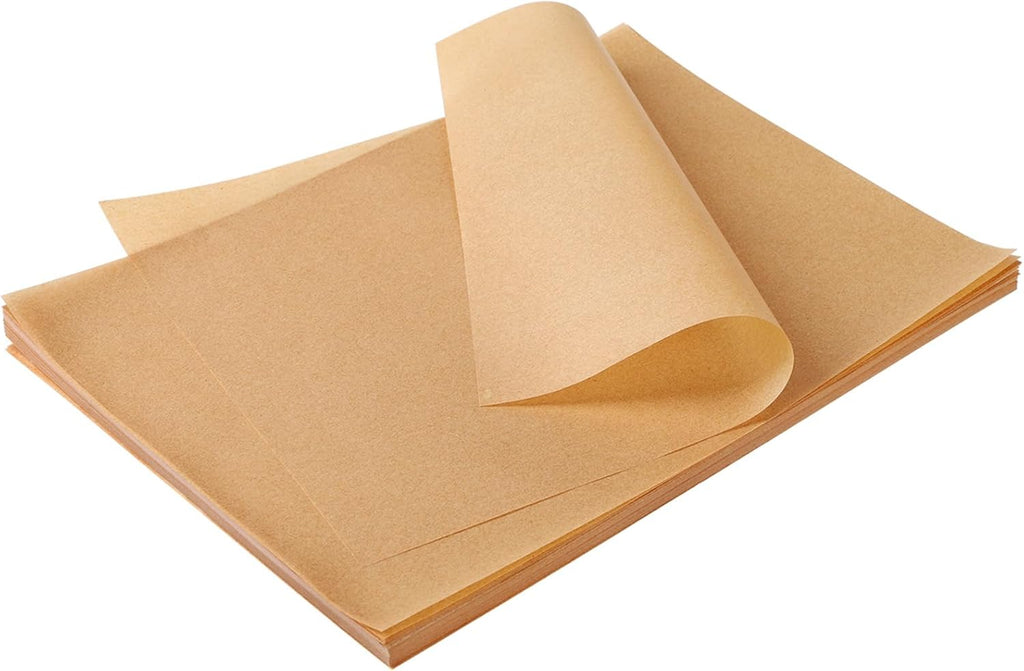 Unbleached Parchment Paper Sheets - 200 Pcs Precut Non-Stick for Baking | 9x13 Inches