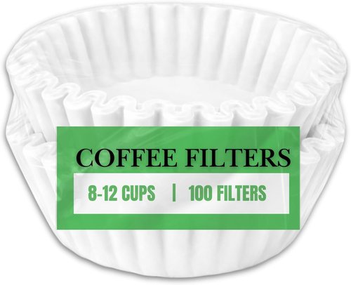Coffee Filters - Regine Switzerland 100 Count Disposable Basket Filters | Fits 8-12 Cup Machines, 7.875 x 3.25 Inch