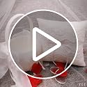 Ivory Wedding Ring Bearer Pillow with Lace and Pearl Detail 8.26 Inch
