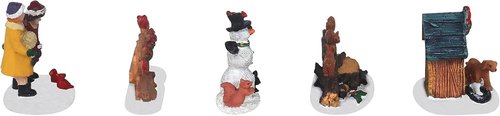 Christmas Village Figurines Set - 5-Piece Holiday Decoration for Indoor Displays | Perfect Gift Idea
