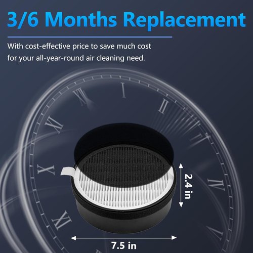 LEVOIT LV-H132 Replacement Filter - 3-in-1 Air Purifier Filter, 2 Pack for Optimal Performance