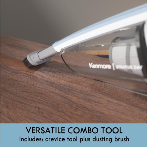 Kenmore DS1020 16V Cordless Stick Vacuum - Lightweight 2-in-1 Handheld with LED Headlight | Ideal for Hardwood, Carpet & Pet Hair