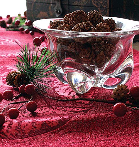 OLYPHAN Red & Burgundy Christmas Table Runner 13 x 108 Inches Holiday Decor