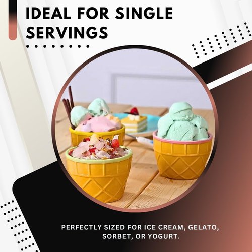 Green Direct Plastic Ice Cream Cups with Spoons - Sundae Dessert Bowls for Frozen Yogurt - Pack of 12