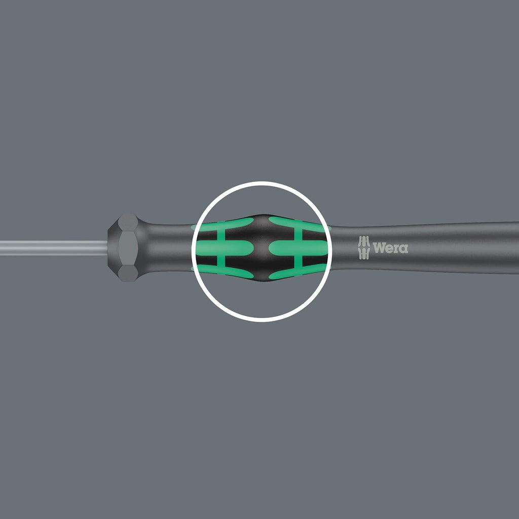 Wera 2035/6 Micro Slotted & Phillips Screwdriver Set - 6-Piece with Convenient Rack