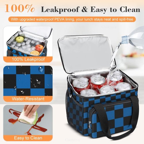 Coobiiya Insulated Lunch Bag - Leakproof Cooler for Men | Portable Soft Lunchbox for Travel & Camping
