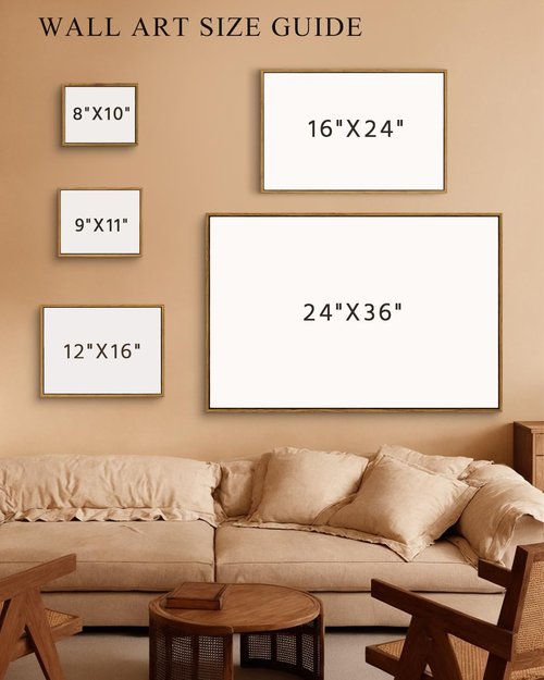 InSimSea Framed Canvas Wall Art - Modern Farmhouse Countryside Decor | 24"x36" for Bedroom