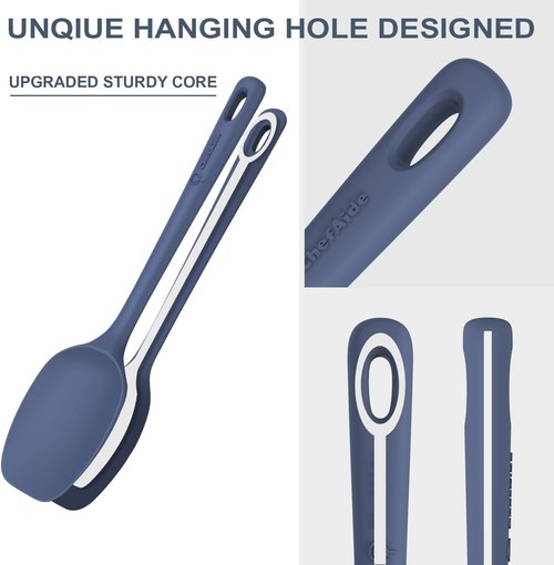 ChefAide Silicone Spatula Set - 5 Pieces, Heat Resistant Up to 600°F, Ergonomic Grip for Nonstick Cookware