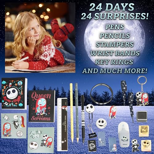 24-Day Christmas Countdown Advent Calendar with Stationery & Accessories