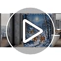 MCKTOM Rustic Farmhouse Christmas Shower Curtain 72x72 in Grey with 12 Hooks