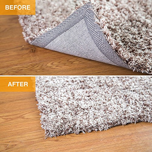 Home Techpro Non-Slip Vacuum Rug Grippers for Hardwood Floors - 4 Pack