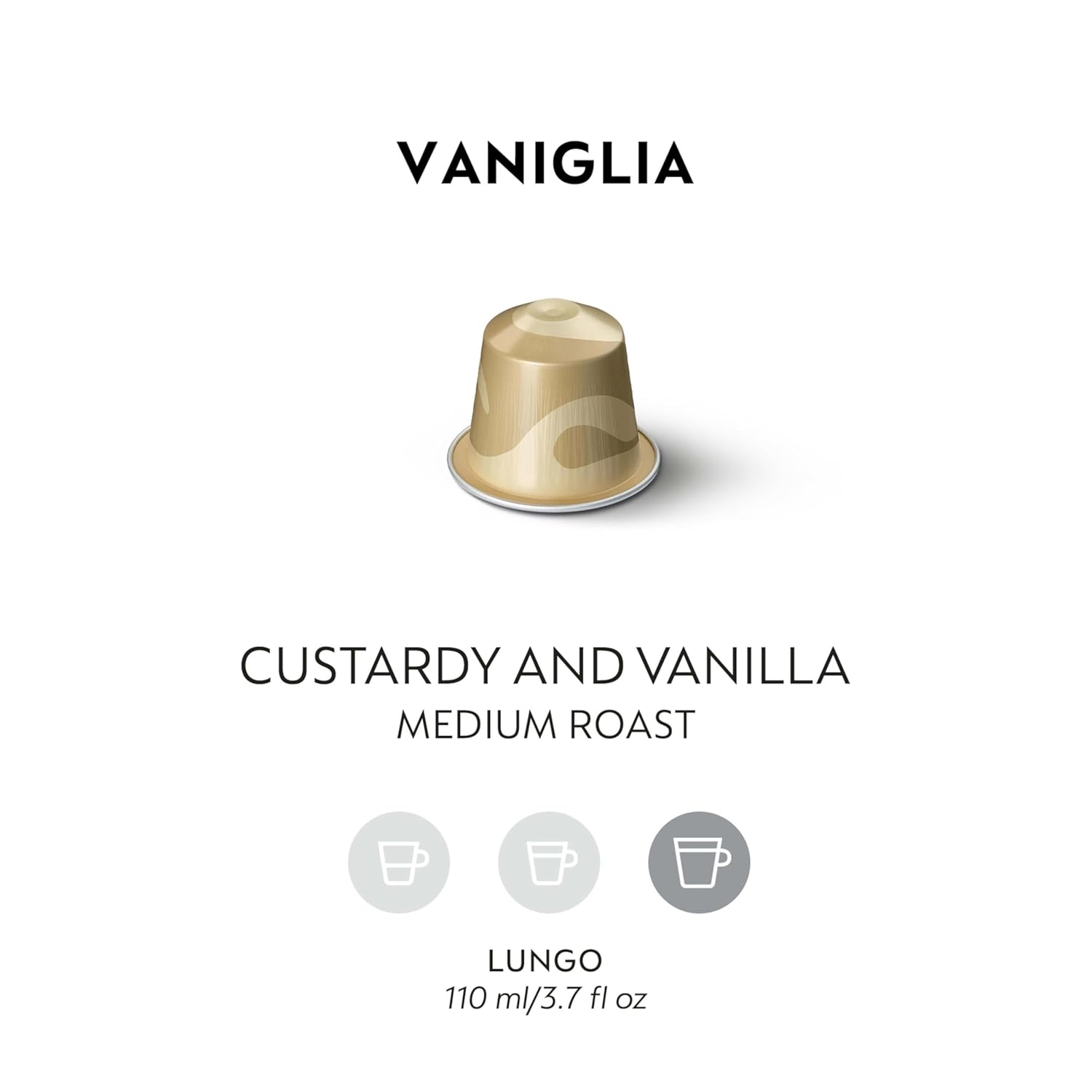Nespresso Vaniglia Espresso Coffee Capsules - Medium Roast, 50 Count Pods for Rich Flavor