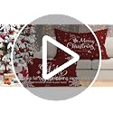 Lanpn 54in x 20in Christmas Lumbar Pillow Covers Set of 2 - Red & Green 20x54 Long Decorative Pillowcases