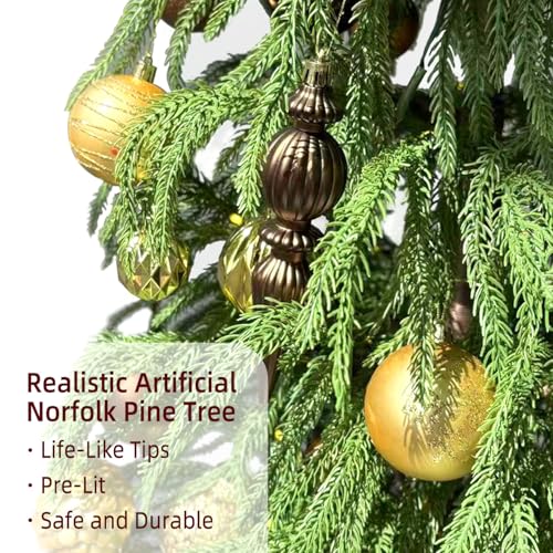 3ft Pre-Lit Real Touch Norfolk Christmas Tree with 50 Warm White LED Lights