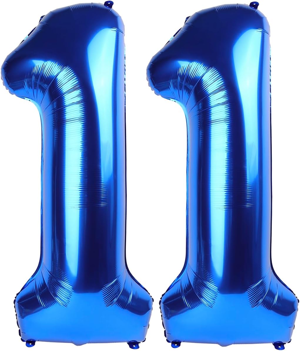 Number 11 Balloon by [Brand Name] - 40-Inch Navy Blue Birthday Decoration for 11th Year Celebration