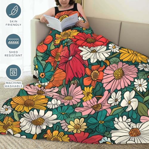 RQTWC Alpaca Throw Blanket 50x60in - Funny Spirit Animal Flannel Travel Sofa Decor