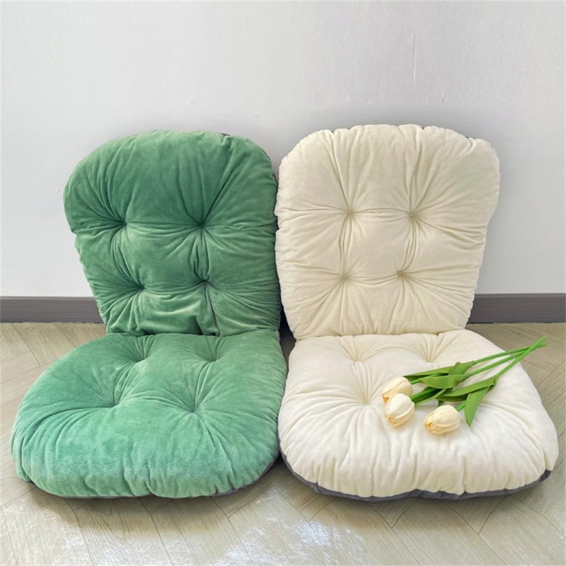 LYFJMUS 17x17 inch Office Chair Cushion for Back and Butt Desk Chair Cushion with Back Support for Office Dining Game Outdoor Chair Cushions (Green)