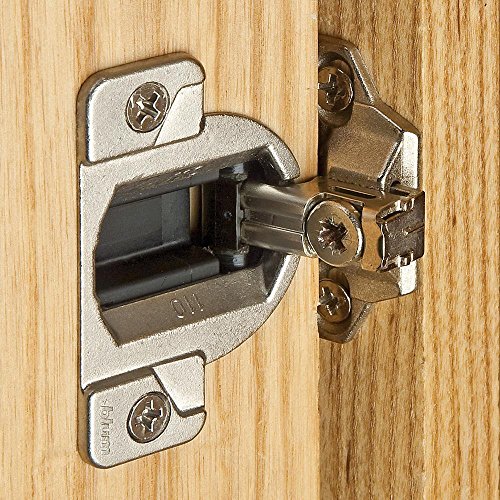 3/8-Inch Overlay Face Frame Cabinet Hinges - 2-Way Adjustable (Pair)