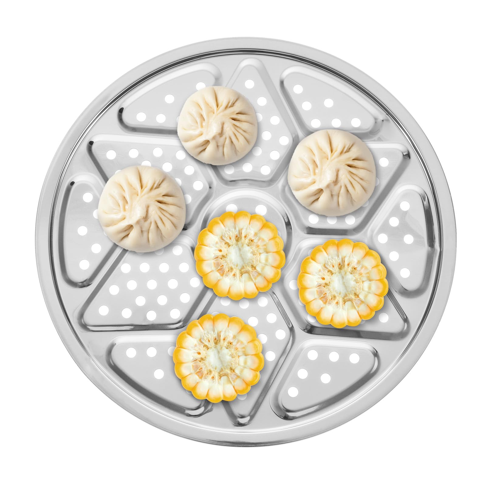 uxcell Stainless Steel Steamer Rack, 18.1 Inches Pot Steaming Tray Thicken Pressure Cooker Canning Racks for Steamer Cookware Pressure Cooker, Silver Tone