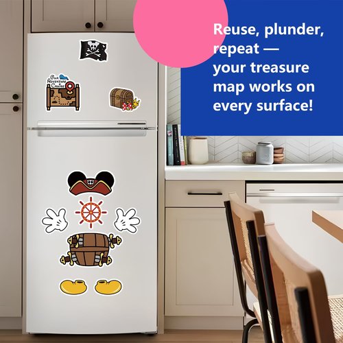 10 Pack Pirate Night Magnetic Cruise Door Decorations – Captain Mouse & Ears Magnets for DCL & Other Ships, Funny Stateroom Door Sign Set